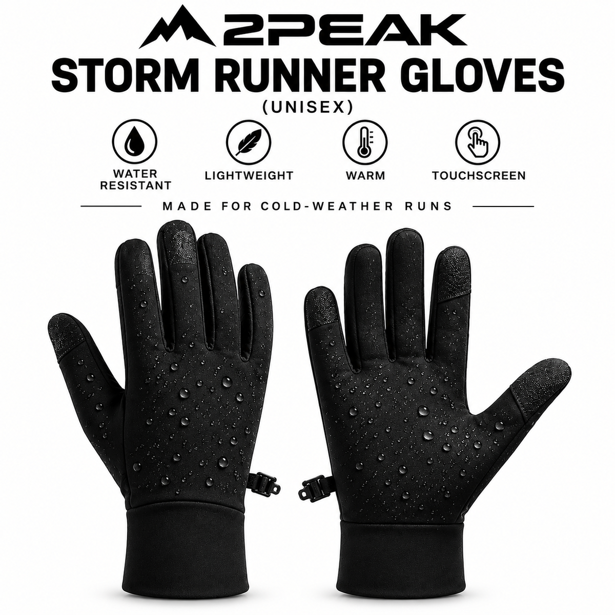 2Peak Storm Runner Gloves (Unisex)